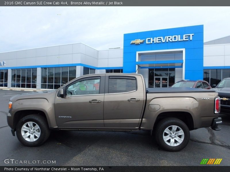 Bronze Alloy Metallic / Jet Black 2016 GMC Canyon SLE Crew Cab 4x4