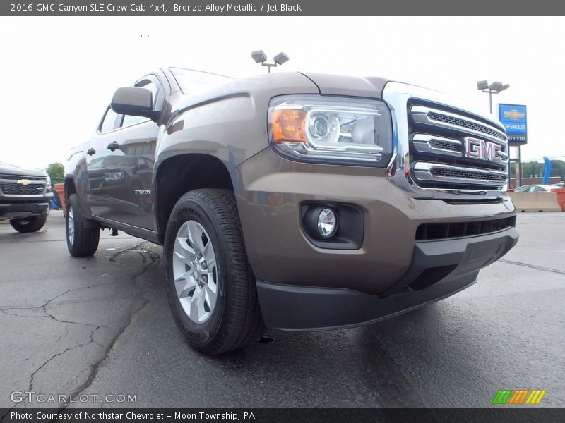 Bronze Alloy Metallic / Jet Black 2016 GMC Canyon SLE Crew Cab 4x4