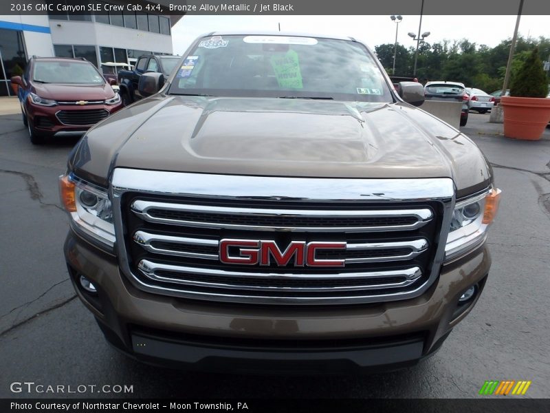 Bronze Alloy Metallic / Jet Black 2016 GMC Canyon SLE Crew Cab 4x4