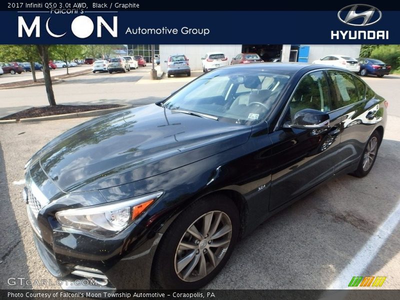 Black / Graphite 2017 Infiniti Q50 3.0t AWD