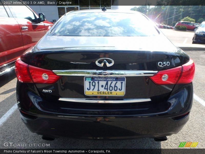 Black / Graphite 2017 Infiniti Q50 3.0t AWD