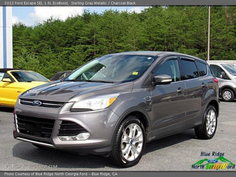 Sterling Gray Metallic / Charcoal Black 2013 Ford Escape SEL 1.6L EcoBoost