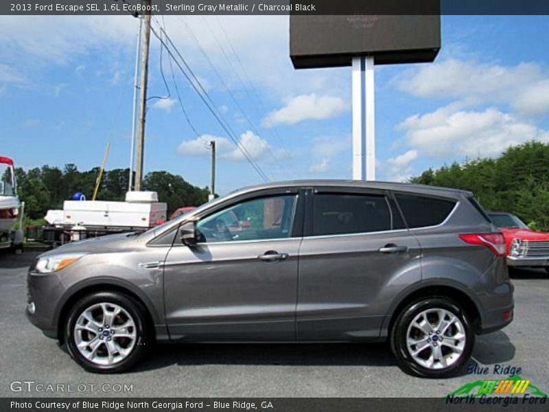 Sterling Gray Metallic / Charcoal Black 2013 Ford Escape SEL 1.6L EcoBoost