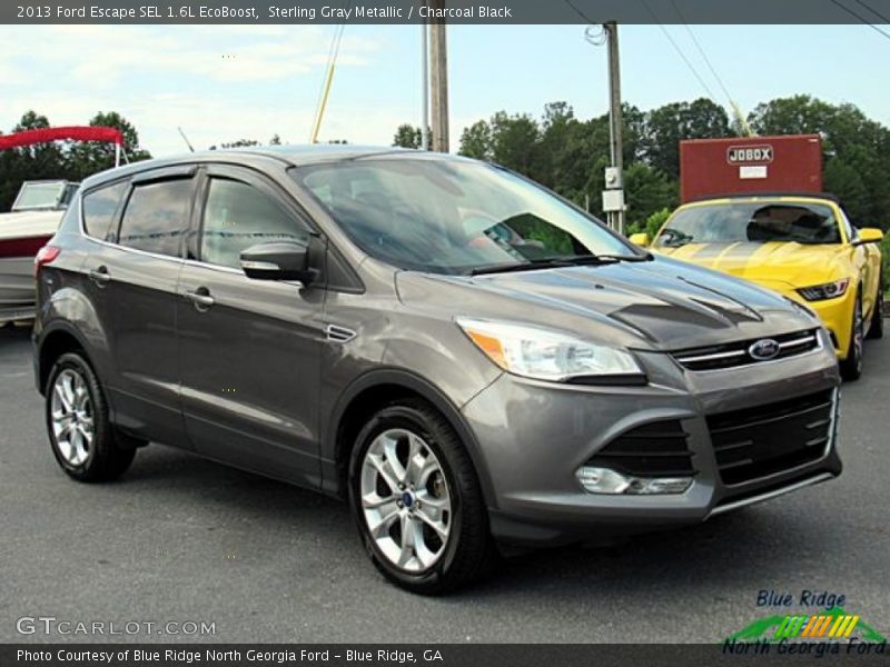 Sterling Gray Metallic / Charcoal Black 2013 Ford Escape SEL 1.6L EcoBoost