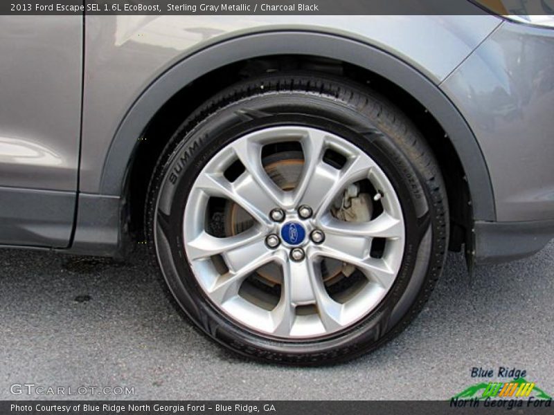 Sterling Gray Metallic / Charcoal Black 2013 Ford Escape SEL 1.6L EcoBoost