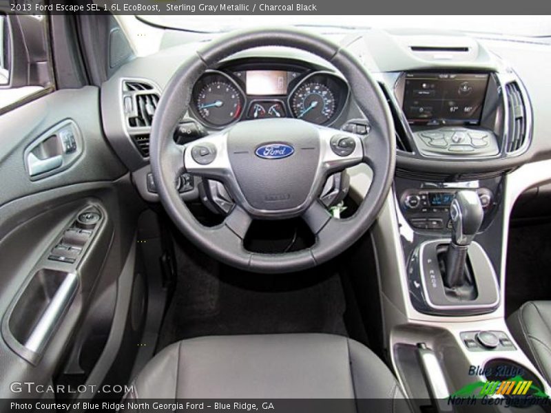 Sterling Gray Metallic / Charcoal Black 2013 Ford Escape SEL 1.6L EcoBoost