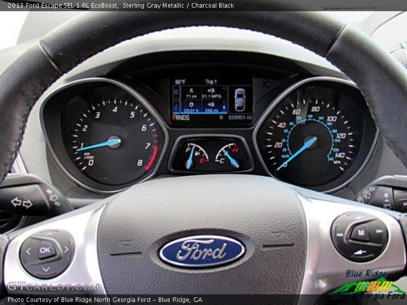 Sterling Gray Metallic / Charcoal Black 2013 Ford Escape SEL 1.6L EcoBoost
