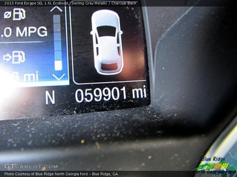 Sterling Gray Metallic / Charcoal Black 2013 Ford Escape SEL 1.6L EcoBoost