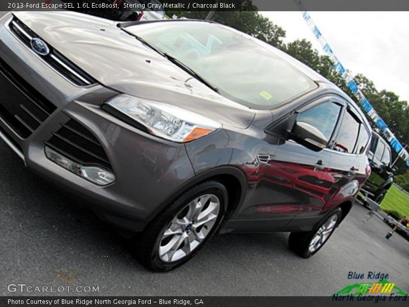 Sterling Gray Metallic / Charcoal Black 2013 Ford Escape SEL 1.6L EcoBoost