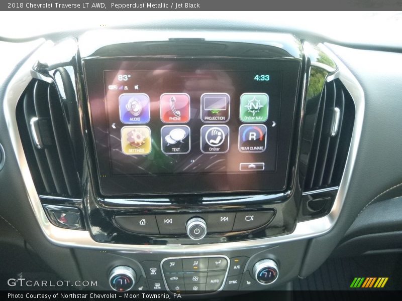 Pepperdust Metallic / Jet Black 2018 Chevrolet Traverse LT AWD