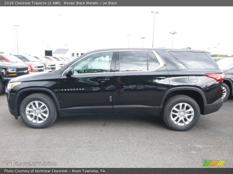 Mosaic Black Metallic / Jet Black 2018 Chevrolet Traverse LS AWD