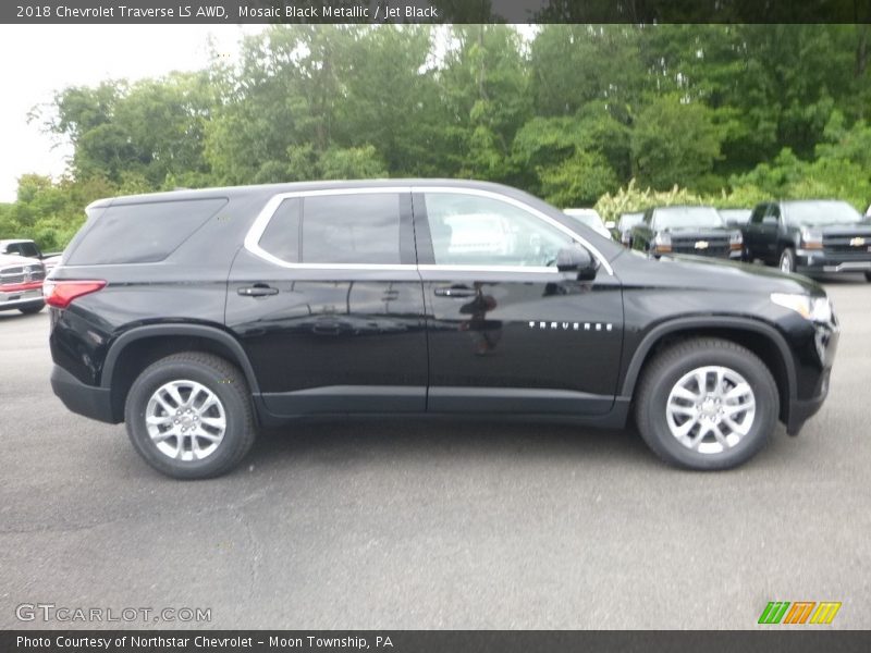 Mosaic Black Metallic / Jet Black 2018 Chevrolet Traverse LS AWD