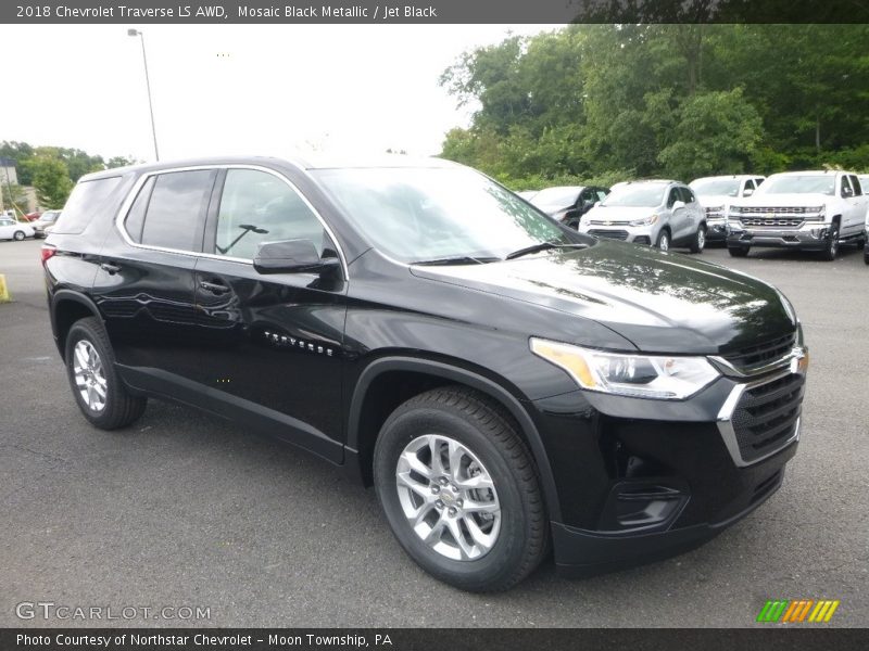 Mosaic Black Metallic / Jet Black 2018 Chevrolet Traverse LS AWD