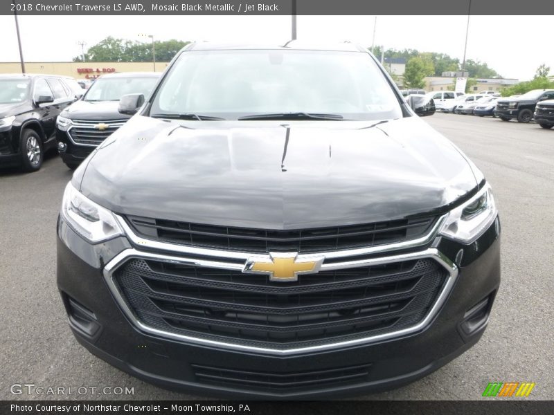 Mosaic Black Metallic / Jet Black 2018 Chevrolet Traverse LS AWD
