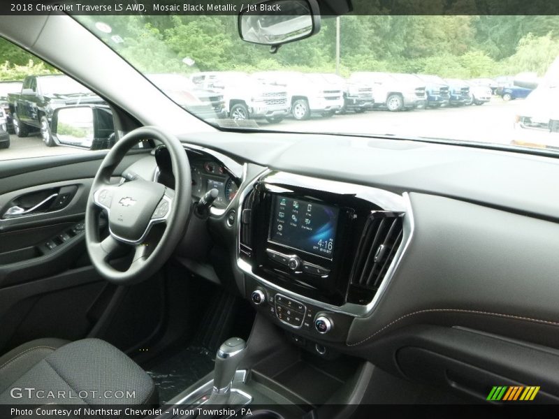 Mosaic Black Metallic / Jet Black 2018 Chevrolet Traverse LS AWD