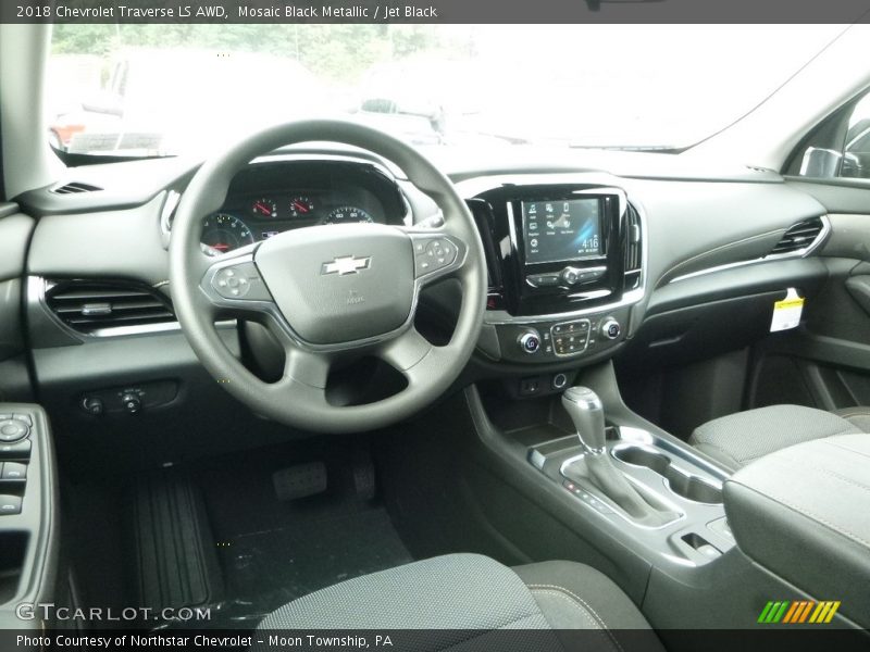 Mosaic Black Metallic / Jet Black 2018 Chevrolet Traverse LS AWD