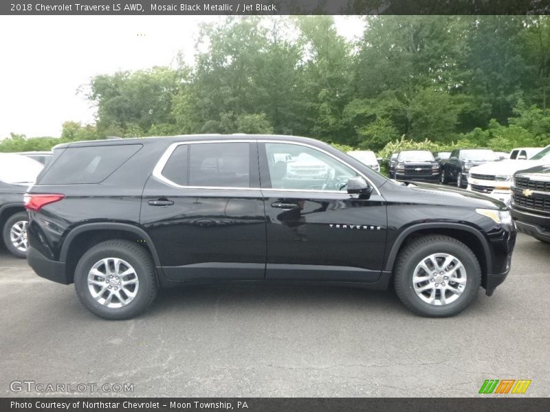 Mosaic Black Metallic / Jet Black 2018 Chevrolet Traverse LS AWD