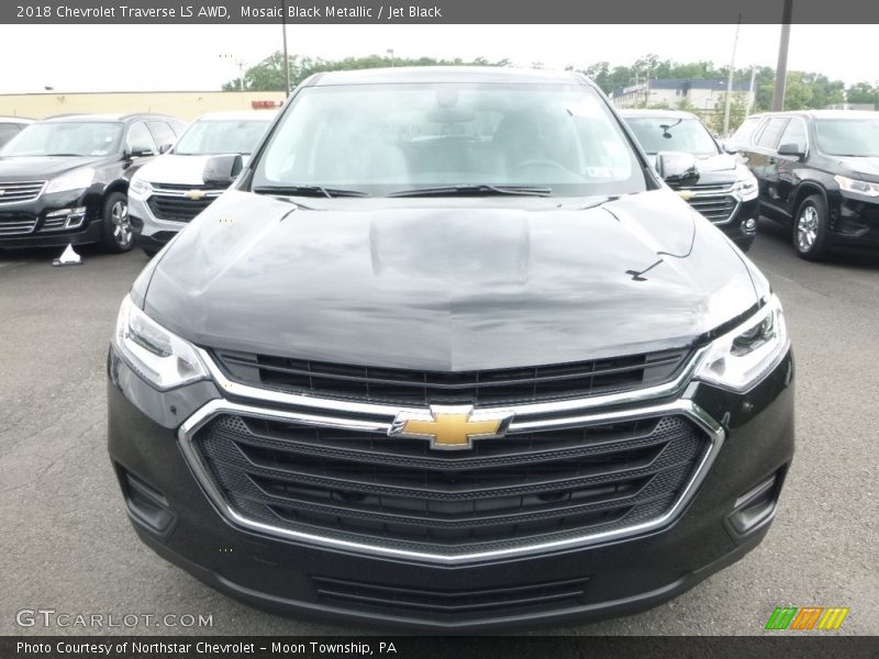 Mosaic Black Metallic / Jet Black 2018 Chevrolet Traverse LS AWD