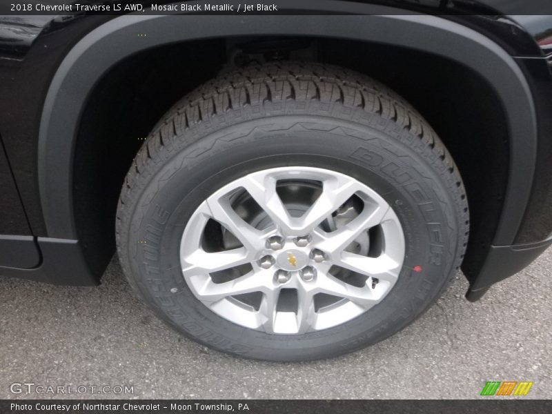 Mosaic Black Metallic / Jet Black 2018 Chevrolet Traverse LS AWD