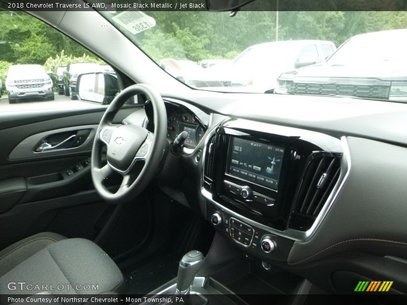 Mosaic Black Metallic / Jet Black 2018 Chevrolet Traverse LS AWD