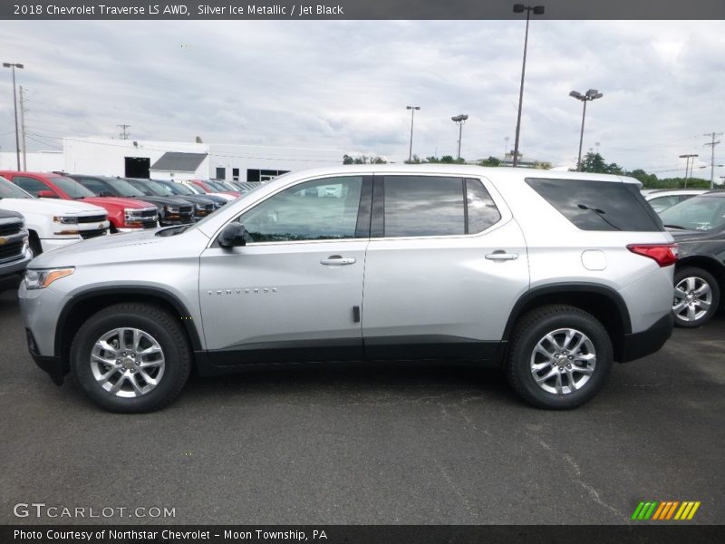 Silver Ice Metallic / Jet Black 2018 Chevrolet Traverse LS AWD