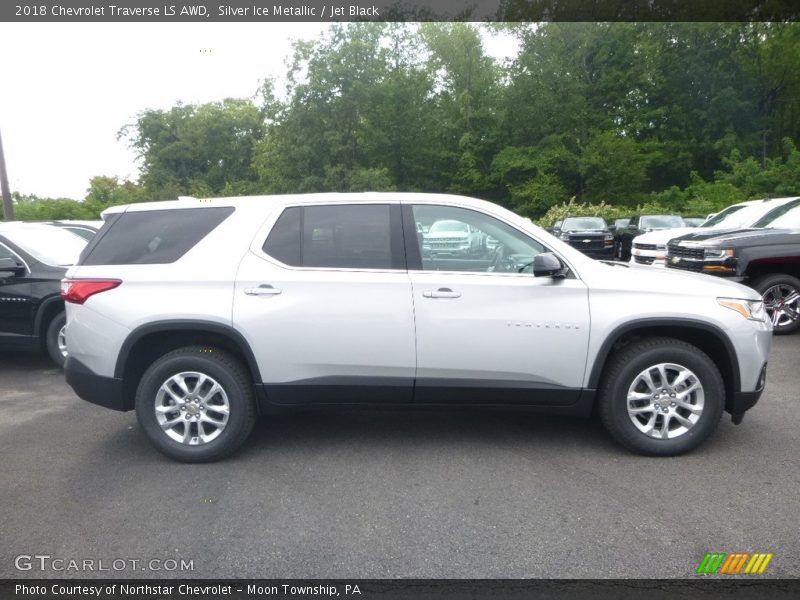 Silver Ice Metallic / Jet Black 2018 Chevrolet Traverse LS AWD