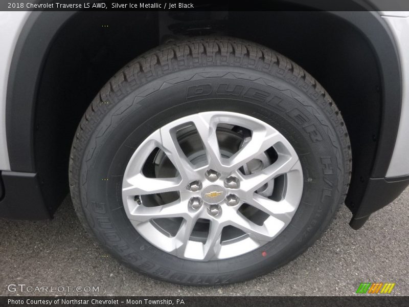 Silver Ice Metallic / Jet Black 2018 Chevrolet Traverse LS AWD