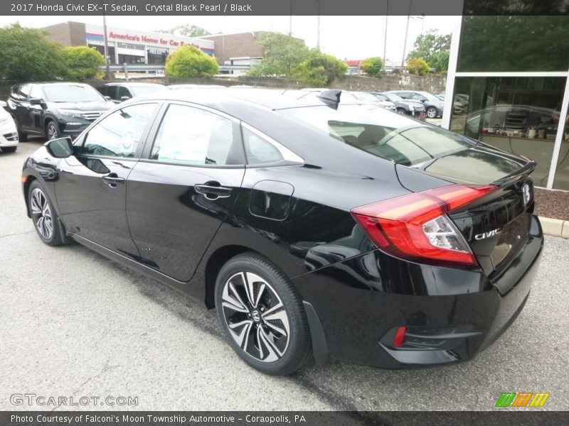 Crystal Black Pearl / Black 2017 Honda Civic EX-T Sedan