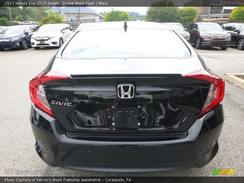 Crystal Black Pearl / Black 2017 Honda Civic EX-T Sedan