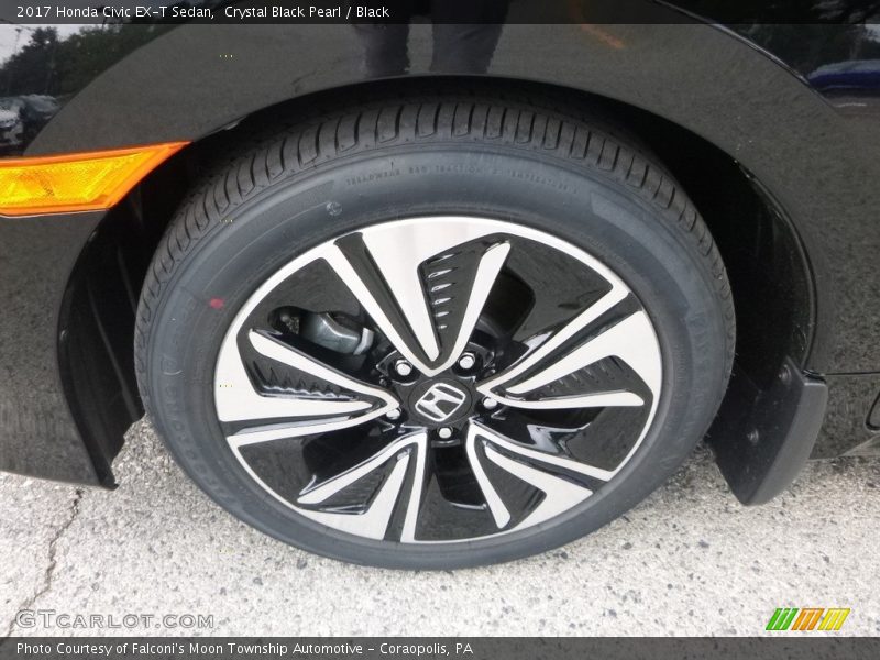 Crystal Black Pearl / Black 2017 Honda Civic EX-T Sedan