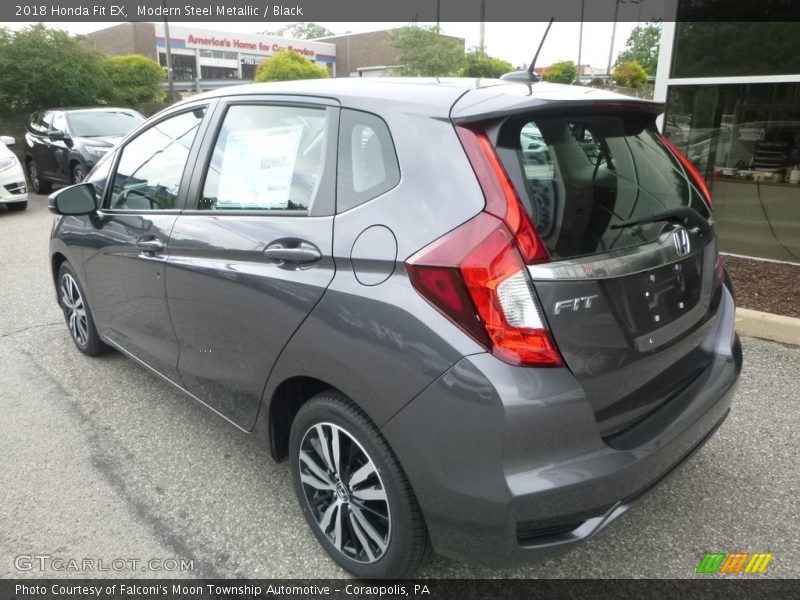 Modern Steel Metallic / Black 2018 Honda Fit EX