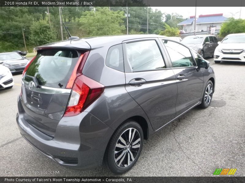 Modern Steel Metallic / Black 2018 Honda Fit EX