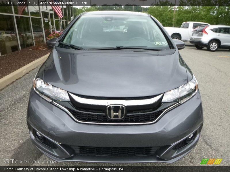 Modern Steel Metallic / Black 2018 Honda Fit EX