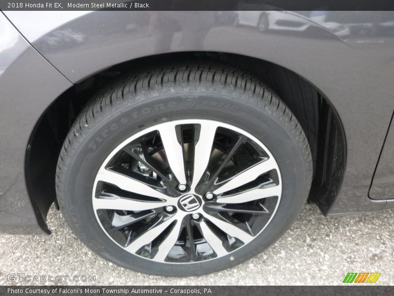 Modern Steel Metallic / Black 2018 Honda Fit EX