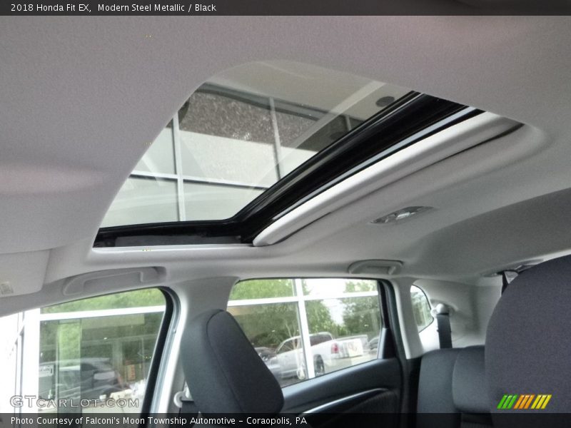 Modern Steel Metallic / Black 2018 Honda Fit EX