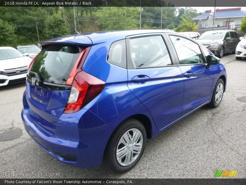 Aegean Blue Metallic / Black 2018 Honda Fit LX