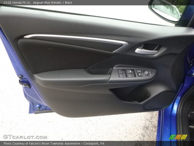 Aegean Blue Metallic / Black 2018 Honda Fit LX