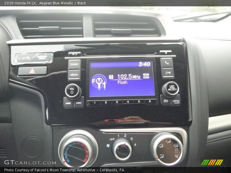 Aegean Blue Metallic / Black 2018 Honda Fit LX