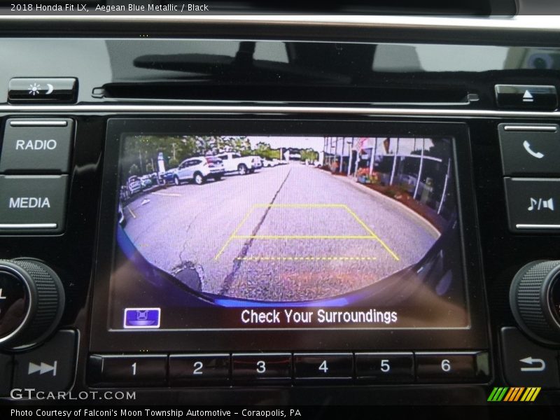 Aegean Blue Metallic / Black 2018 Honda Fit LX
