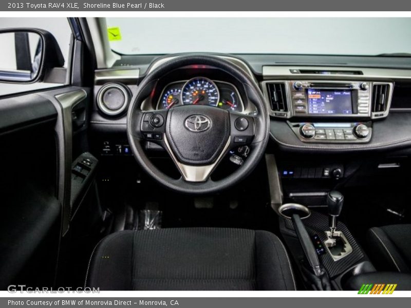 Shoreline Blue Pearl / Black 2013 Toyota RAV4 XLE