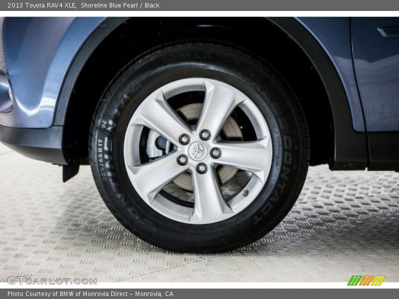 Shoreline Blue Pearl / Black 2013 Toyota RAV4 XLE