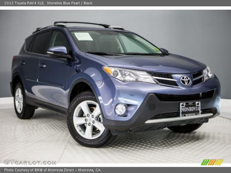 Shoreline Blue Pearl / Black 2013 Toyota RAV4 XLE