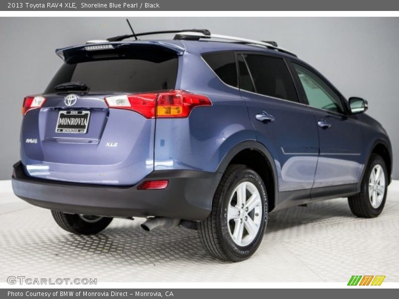 Shoreline Blue Pearl / Black 2013 Toyota RAV4 XLE