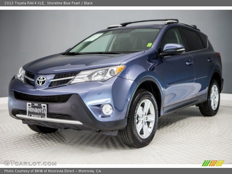 Shoreline Blue Pearl / Black 2013 Toyota RAV4 XLE