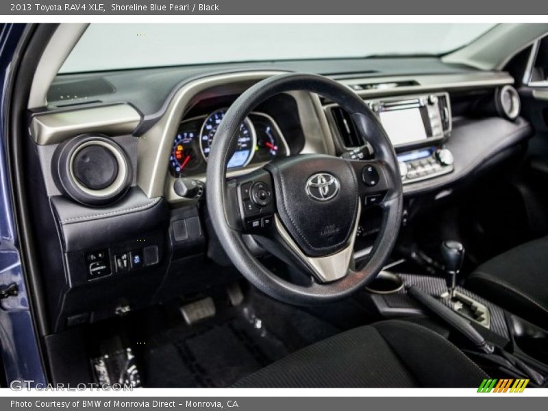 Shoreline Blue Pearl / Black 2013 Toyota RAV4 XLE