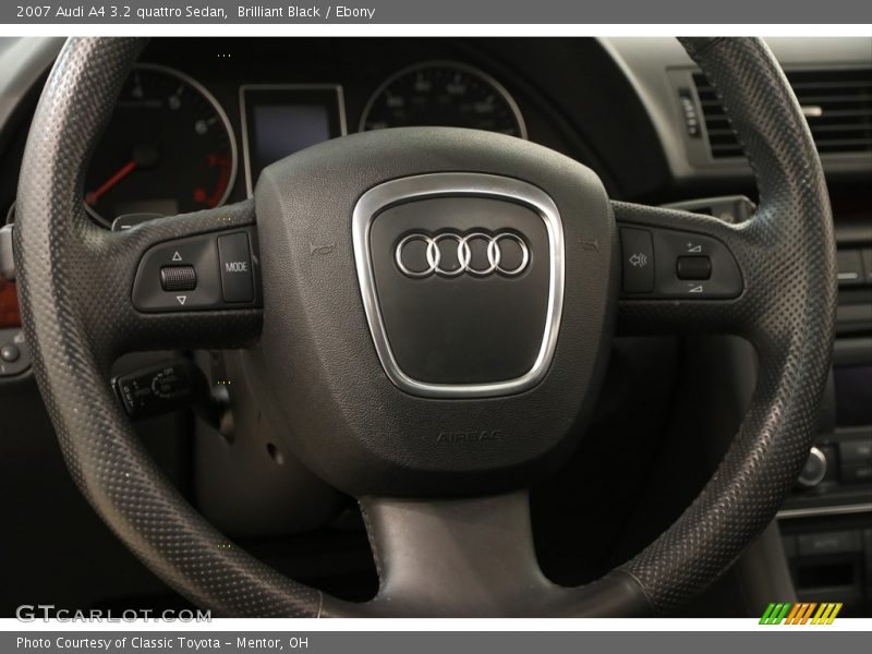 Brilliant Black / Ebony 2007 Audi A4 3.2 quattro Sedan