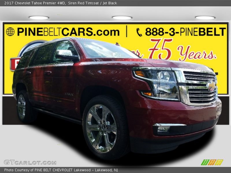 Siren Red Tintcoat / Jet Black 2017 Chevrolet Tahoe Premier 4WD