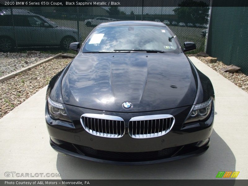 Black Sapphire Metallic / Black 2010 BMW 6 Series 650i Coupe