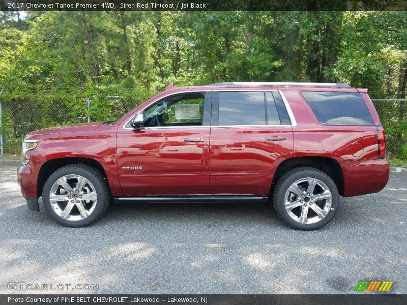 Siren Red Tintcoat / Jet Black 2017 Chevrolet Tahoe Premier 4WD