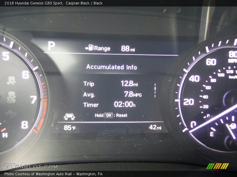 Caspian Black / Black 2018 Hyundai Genesis G80 Sport